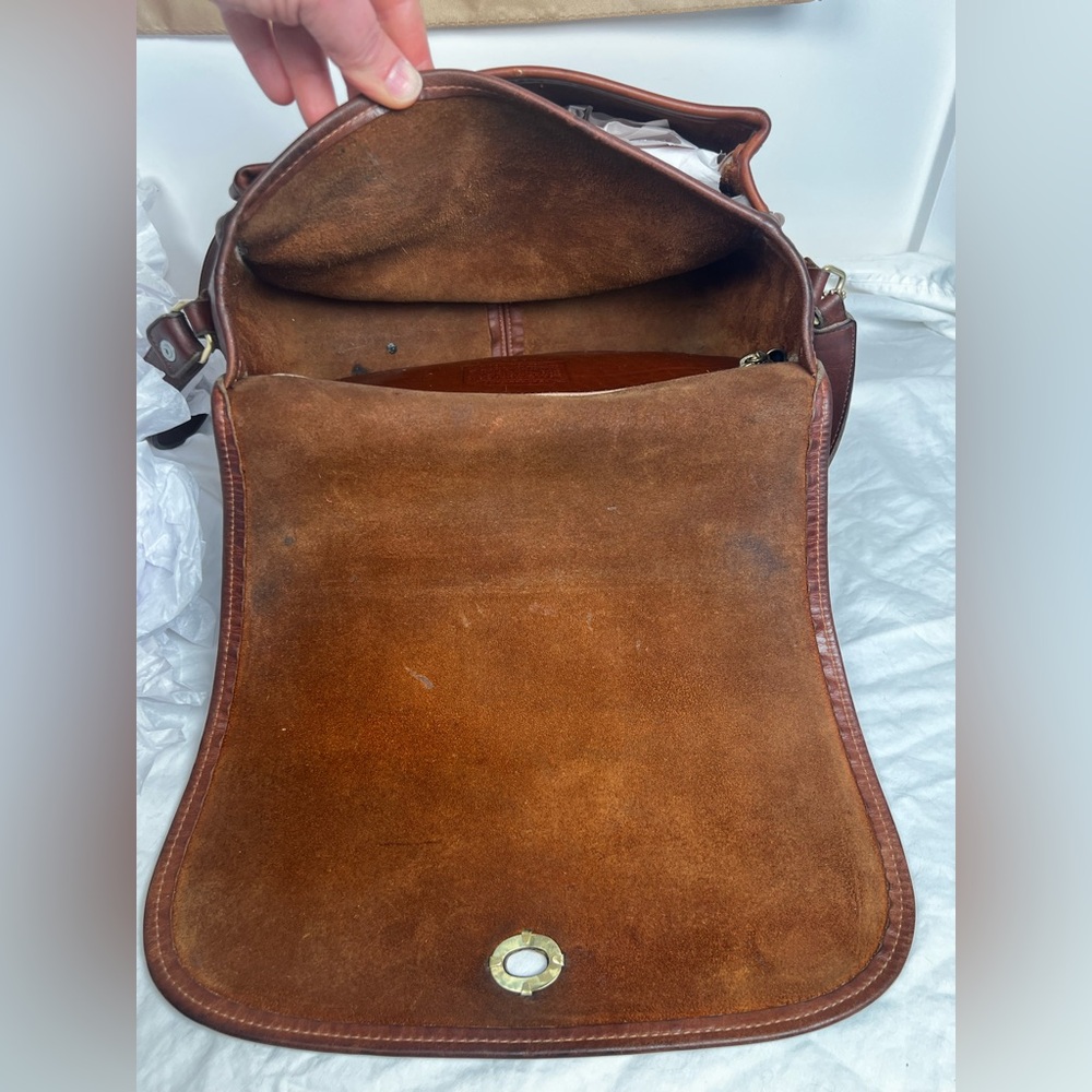 VINTAGE COACH Ranch Bag #9852 Mahogany Leather Made in USA Pre-1994 - Picture 15 of 16